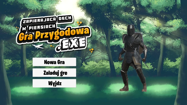 Main menu in Breathtaking Adventure Game