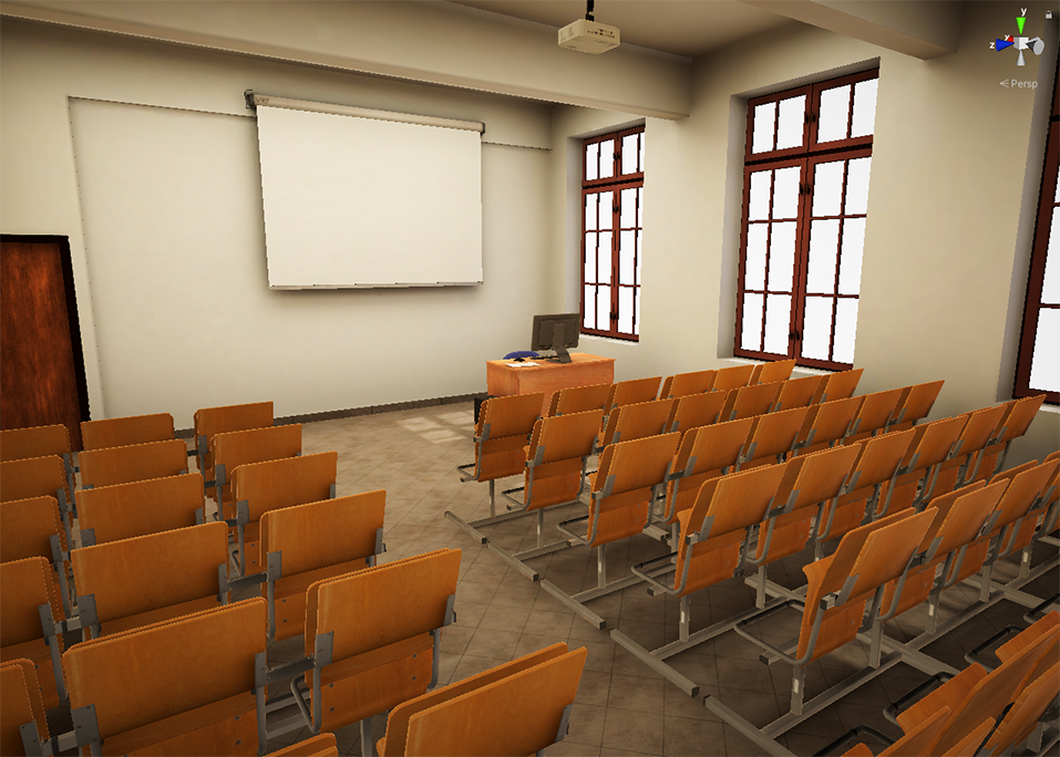 Lecture hall in VSB University VR